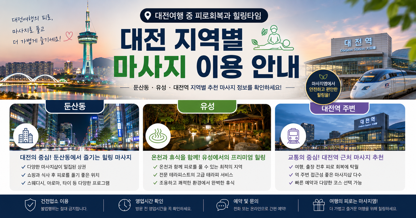 대전지역 마사지 출장마사지 정보및 한눈에 예약 할수있는 맞춤형예약 정보